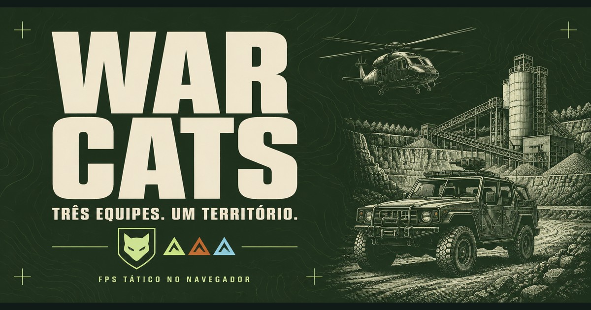 WAR CATS — Três equipes. Um território.